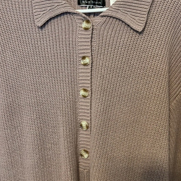 Blue Blush half button cardigan - Picture 3 of 3